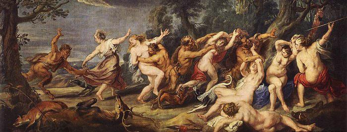 RUBENS, Pieter Pauwel Diana and her Nymphs Surprised by the Fauns China oil painting art